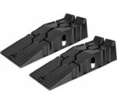 Rampa para coche plástica Awtools, paquete de 2 piezas, ideal para elevar vehículos, diseño liviano y resistente, fácil de usar, perfecto para trabajos de mantenimiento y reparación.