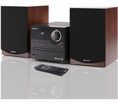 Sharp XL-B512(BR) Microcadena Sound System Estereo con Radio FM, Bluetooth v5.0, CD-MP3, reproducción USB, Altavoces de Madera y 45W Color Marron