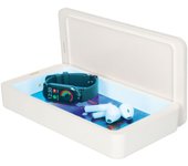 Caja esterilizadora por rayos uv, perfecta para móviles. neutraliza gérmenes, virus y bacterias.