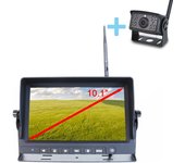 Kit de visión trasera inalámbrico Yatek Pantalla AHD 10,1" + cámara 1080P 120º(H) de visión con una distancia de recepción de 150m