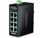 Trendnet TI-PELC80 switch No administrado Fast Ethernet (10/100) Energía sobre Ethernet (PoE) Negro