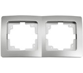 Marco doble para mecanismo empotrable Electro Dh 36.535/MD/B, color blanco, 8430552137862
