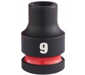 Milwaukee 4932480303 Vaso de Impacto, Corto, 1/2" Conducir, 9mm Tamaño