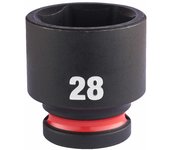 Milwaukee 4932480322 Vaso de Impacto, Corto, 1/2" Conducir, 28mm Tamaño