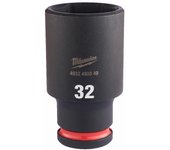Milwaukee 4932480349 Vaso de Impacto, Largo, 1/2" Conducir, 32mm Tamaño