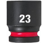 Milwaukee 4932480317 Vaso de Impacto, Corto, 1/2" Conducir, 23mm Tamaño