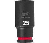 Milwaukee 4932480343 Vaso de Impacto, Largo, 1/2" Conducir, 25mm Tamaño
