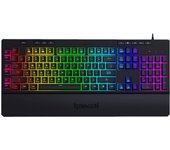 Redragon Teclado Gaming K512 Shiva - Distribicion Española - Retroiluminado RGB - Interruptor Lineal de Sensación Mecánica - Reposamuñecas Desmontable