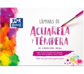 Láminas de Papel de Acuarela y Tempera Oxford A4 Liso