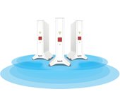 FRITZ!Repeater FRITZ!Mesh Set 4200 3-pack Edition Inter Repetidor de red 4200 Mbit/s Rojo, Blanco