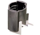 Portalámparas a rosca E-10 para circuito impreso horizontal Negro Electro DH 12.041/N 8430552021444