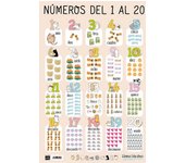 ERIK - Lámina educativa números del 1 al 20 (40x59,5 cm)