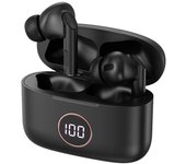 Auriculares Stereo Bluetooth Dual POD Earbuds LCD Cool Air Pro Negro