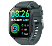 Smartwatch Cool Pantalla Amoled Curved Silicona Gris Oscuro (Llamadas, Salud, Deporte)