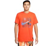 Camiseta nike yoga dri-fit a.i.r m orange