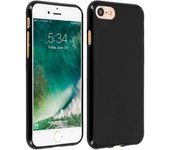 Avizar Funda Protectora de Silicona Flexible Antihuellas Negra para iPhone 7 / iPhone 8