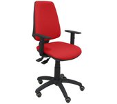 Piqueras y Crespo Elche S Bali Silla de Oficina Brazos Regulables Ruedas Parquet Roja