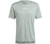 Camiseta de senderismo adidas multi terrex hombre verde