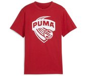 Camiseta puma basketball posterize,dark crimson infantil