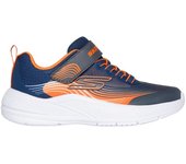 Zapatillas skechers microspec advance azul/naranja niño