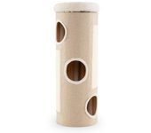 Costway Casa para Gatos de 4 Niveles Cueva Elevada con Cama de Percha Removible Tablero Rascador de Sisal 43 x 113 cm Beige