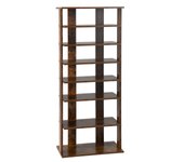 Costway Estante de Zapatos Vertical de 7 Niveles Torre de Almacenamiento Zapatero Múltiples Capas Panel Extraíble 47 x 25,5 x 110 cm