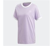 Camiseta adidas 3 bandas lila mujer