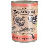 Wiejska Zagroda 12 x 400 g comida húmeda para perros - Bacalao con pavo