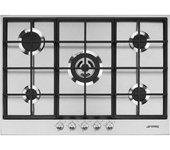 Placa Gas - Smeg PX175, 5 Zonas, 70 cm, Acero Inoxidable, Sin Marco