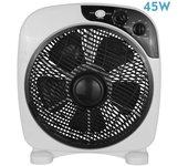 Ventilador sobremesa borja 45w blanco/negro 3vel. 5 aspas temporizador 41x37,5x12,5cm