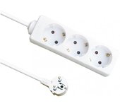 Base multiple 3 enchufes cable 3m 3gx1,5mm cobre 3500w max
