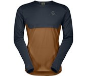 Scott Camiseta De Manga Larga Endurance Tech male Dark Blue / Bread Brown S
