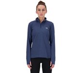 New Balance Camiseta De Manga Larga Con Media Cremallera Sport Essentials Space Dye female Nb Navy Heather XS