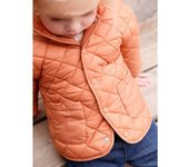 VERTBAUDET Chaqueta acolchada con capucha, para bebé naranja oscuro liso