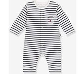 Mono largo de tejido túbico Petit Bateau azul marino