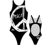 Turbo Traje De Baño Peace Pro Resist black / white 7-8 Años female