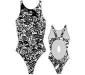 Turbo Traje De Baño Stickers Pro Resist white / black 3-4 Años female