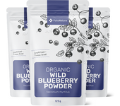 FutuNatura 3x BIO Arándano silvestre en polvo, en total 375 g