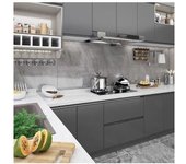 vidaXL Láminas Autoadhesivas Muebles Pvc Gris 500x90 Cm