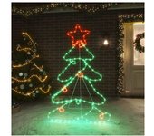 vidaXL Figura De árbol De Navidad Con 144 Led 88x56 Cm