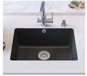 vidaXL Fregadero De Cocina De Granito Con Un Seno Negro