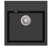 vidaXL Fregadero De Cocina Con Un Seno De Granito Negro