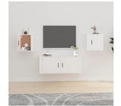 vidaXL Muebles Para Tv De Pared 2 Uds Blanco 40x34.5x40 Cm
