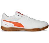 Puma - Zapatilla de fútbol sala Truco III, Unisex, White-Glowing Red-Dark Crimson- Black, 7 UK
