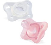 Chicco Physio MiniSoft Chupete Rosa-Transparente 0-2 meses 2 unidades
