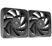 Mars Gaming MF-NCLX2 Kit 2 Ventiladores Ultrasilenciosos FDB 120mm Diseño Aspas Híbridas PWM Negro