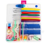 Kit de tejido Herramientas para tejer Kit de accesorios Caja de herramientas Ganchos para tejer Accesorios necesarios para tejer