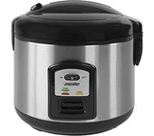 Mesko MS6411 Arrocera Eléctrica 1,5 Litros Vaporera Rice Cooker, Función Mantenimiento de Calor, Arroz Hervido, Sushi, 8-10 Raciones, Cocina al Vapor, Antiadherente, Acero Inoxidable, 1000W