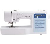 Brother FS60x - Máquina de coser electrónica con 60 puntos (utilitarios, elásticos, decorativos), costura automática, pantalla multifunción. Blanco