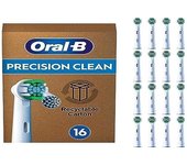 Oral-B Cabezal de cepillo de dientes eléctrico Pro Precision Clean, en forma de X y cerdas angulares para una eliminación más profunda de la placa, paquete de 16 cabezales de cepillo de dientes, adecuado para buzones, blanco (el embalaje puede variar)